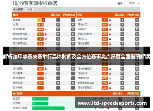 解析法甲联赛决赛举行具体时间及全方位赛事亮点深度全面指南解读